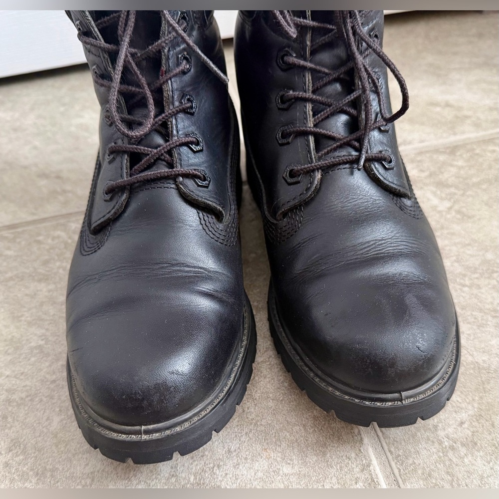 Women’s Timberland Premium 6-inch Black Leather Boots - Picture 7 of 7